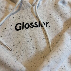 Glossier Heathered Gray Hoodie